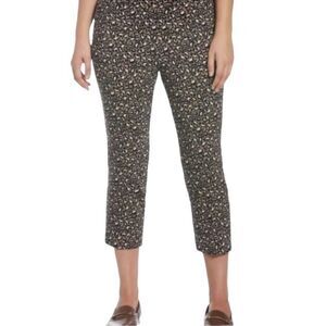 Rafaella Comfort Capri Pant Comfort Pull On Cheetah Print Size 14